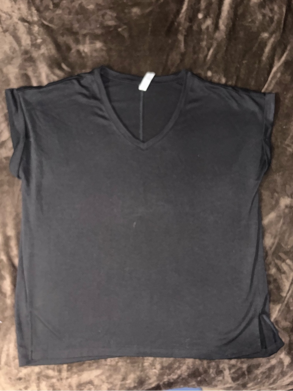 Women's Black V-Neck Short Sleeve Top - Classic Everyday Tee